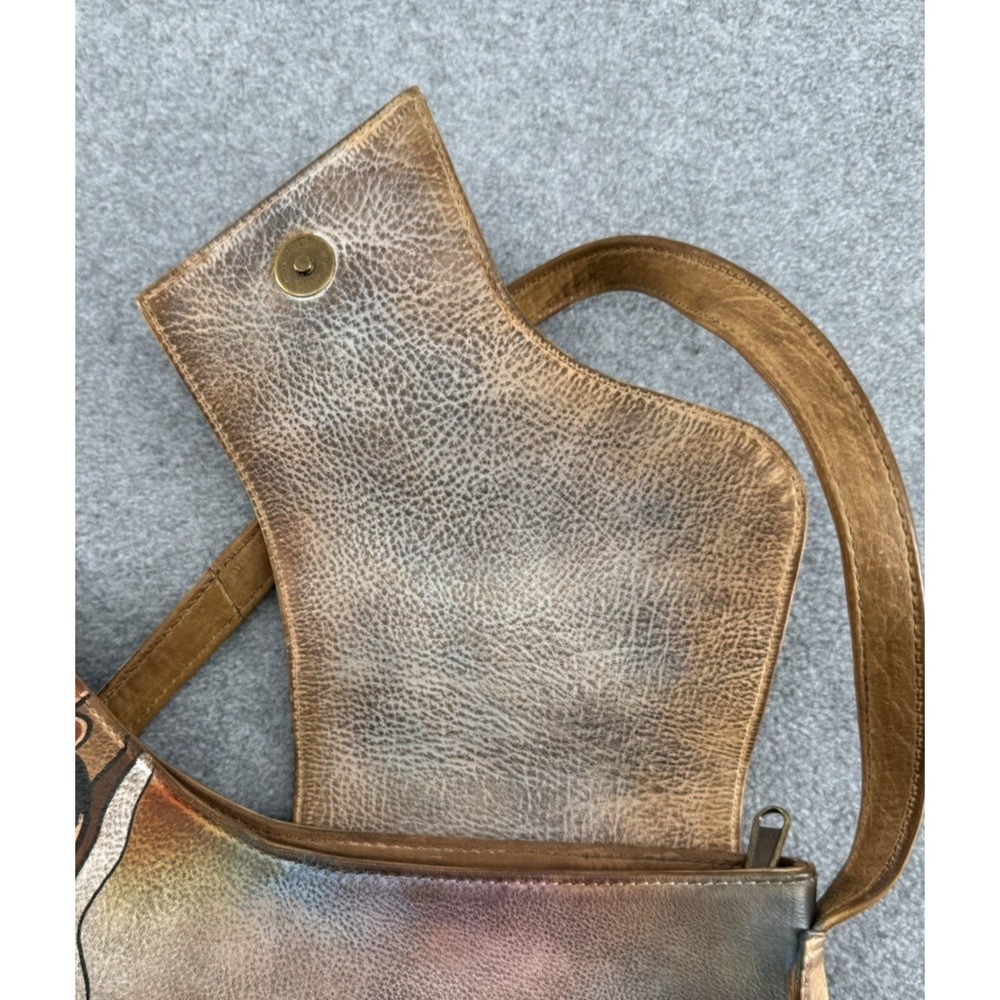 Anuschka Hand Painted Genuine Leather Abstract‎ Art Crossbody Shoulder Bag Purse - Picture 5 of 16